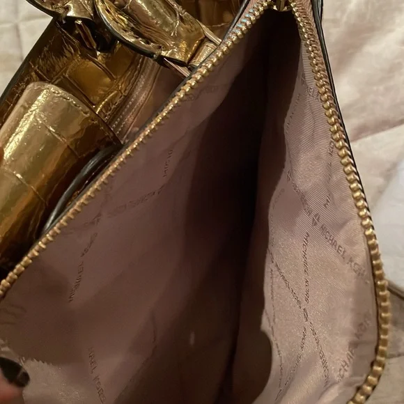 MICHAEL Kors Gold Leather Alligator Handbag or Crossbody NWTS